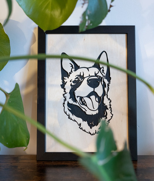 Portrait sur bois - Paiement initial 1/2