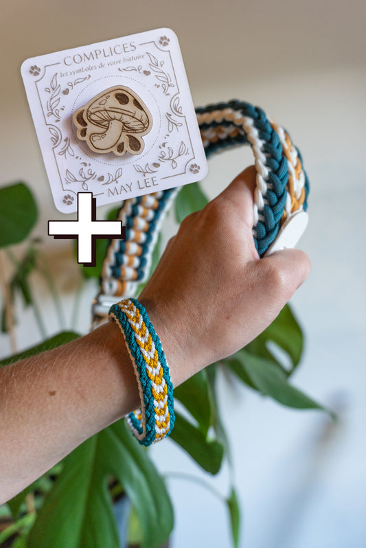 Collier pour chien et bracelet paracorde sur mesure pour les amoureux des chiens solide et esthétique 