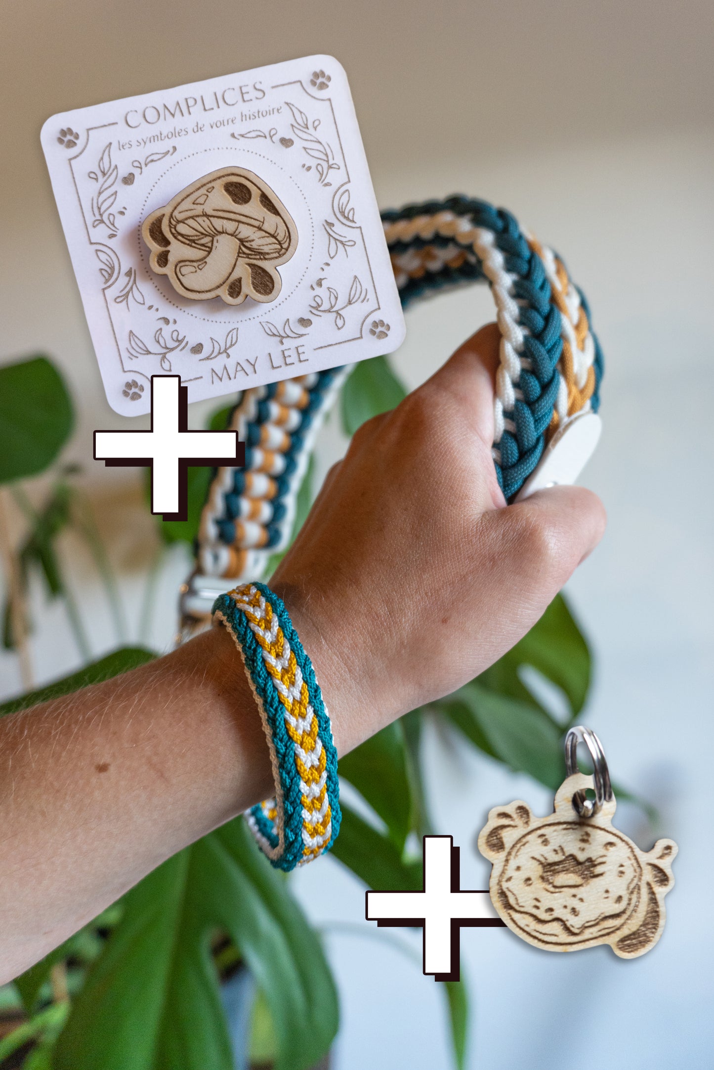 Ensemble d’accessoires collier pour chien et bracelet pour dogmom ou dogdad sur mesure 