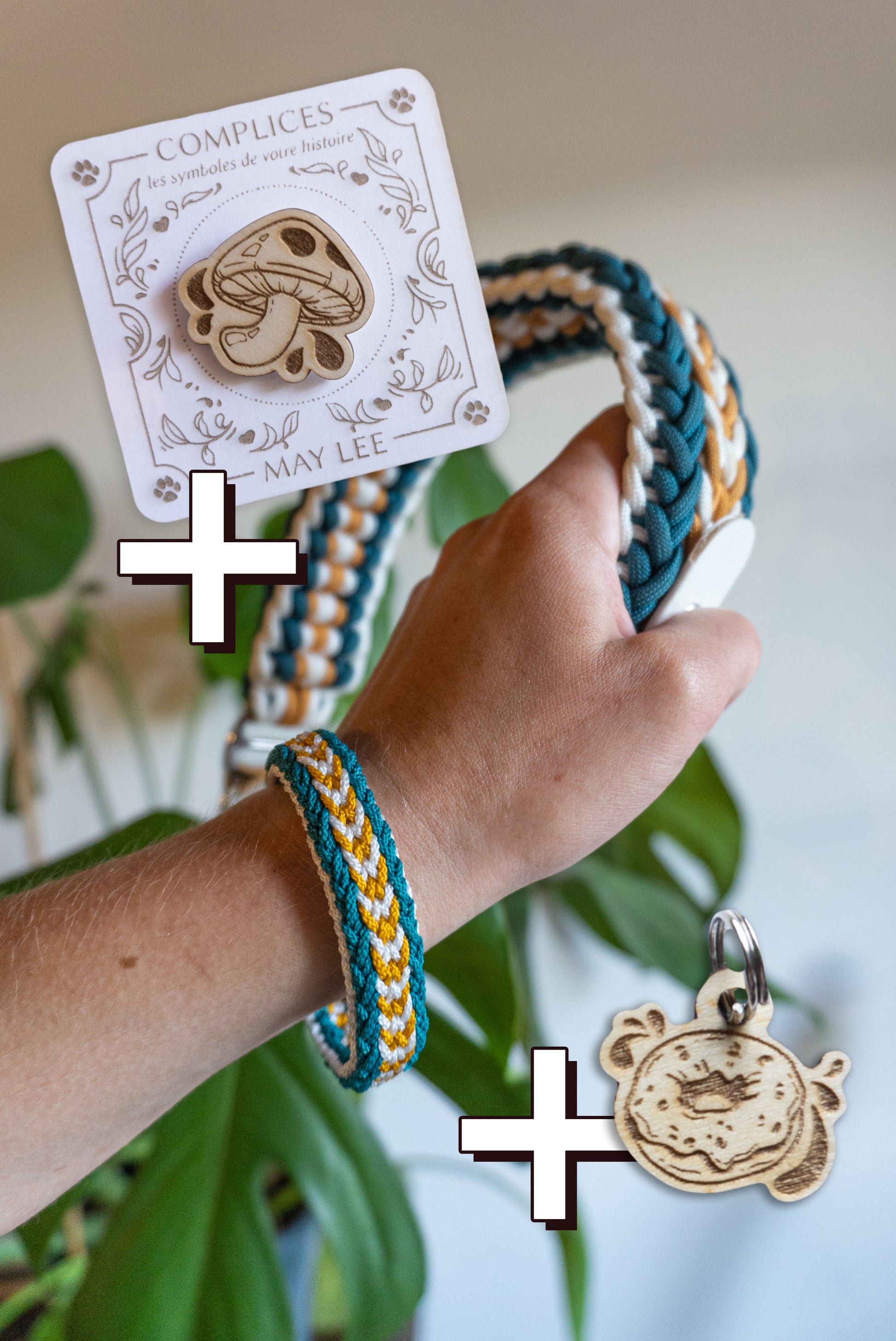 Ensemble d’accessoires collier pour chien et bracelet pour dogmom ou dogdad sur mesure 